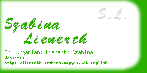 szabina lienerth business card